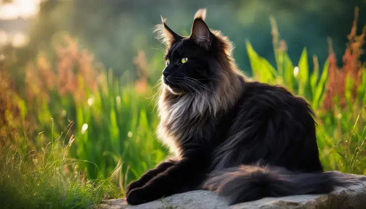 cat, black , natur