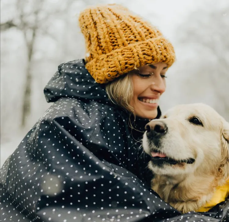 Winter, Dog, Snow, Women, People